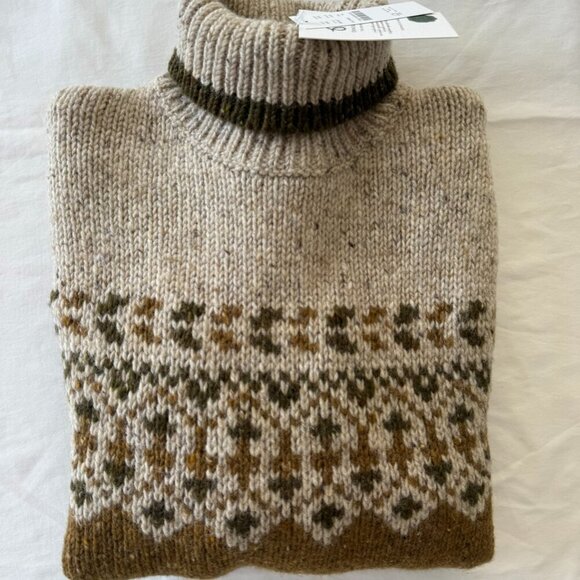J.Crew Wallace & Barnes Fair Isle Donegal Turtleneck Sweater - Picture 1 of 3